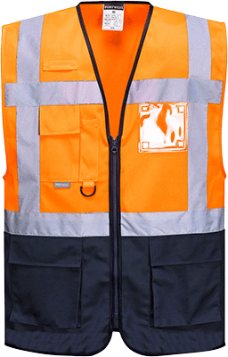 PWT647XXXL - Gilet Executive Varsavia Arancione/Navy tg.XXXL