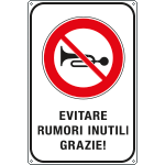 R5640Y - Cartello Evitare Rumori inutili..