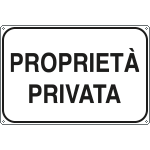 R5655J - Cartello Proprieta' Privata