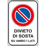 R5661Y - Cartello Divieto di sosta su ambo.