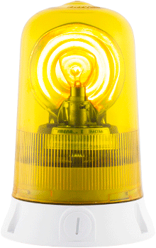 RA12Y - Segnalatore rotante base piana 12Vcc giall