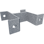 RFI740/712D - staffa quadra doppia per paolo a sezione quadra