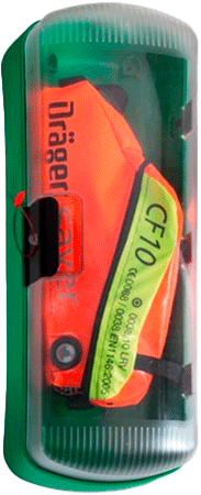 RSD412 - contenitore in plastica murale per autorespiratori di emergenza SAVER