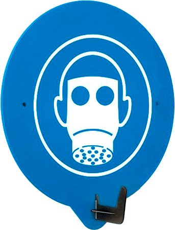 SBP20R - Gancio a parete per DPI con simbolo MASCHERA