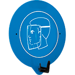 SBP20S - Gancio a parete per DPI con simbolo VISIERA