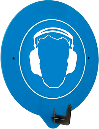 SBP20U - Gancio a parete per DPI con simbolo CUFFIA