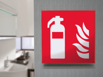 SECET11A - segnale vetro CRYSTAL monofacciale Estintore EN ISO 7010