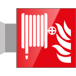 SECET13BB - segnale vetro CRYSTAL bifacciale lancia antincendio EN ISO 7010