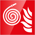 SECET15A - segnale  in vetro CRYSTAL monofacciale 150x150 piu'simbolo