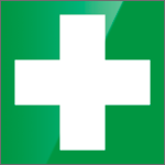 SECET1B - segnale vetro CRYSTAL monofacciale pronto soccorso EN ISO 7010