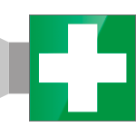 SECET1BB - segnale vetro CRYSTAL bifacciale pronto soccorso EN ISO 7010