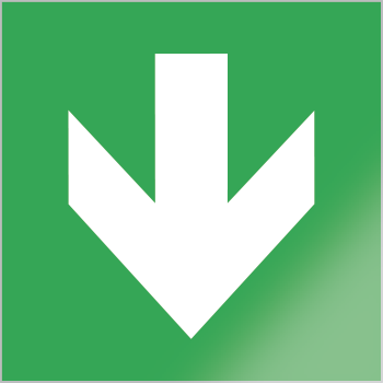 SECET8B - segnale vetro CRYSTAL monofacciale freccia in basso