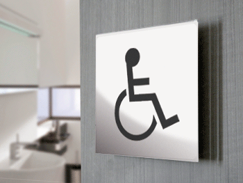 SECT34B - segnale  in vetro CRYSTAL monofacciale 200x200 piu'simbolo