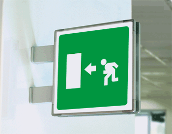 SEM15154BA - segnale alluminio METAL a bandiera bifacciale piu'simbolo 150x150