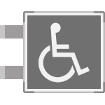 SEM15653BA - segnaletica alluminio METAL bifacciale Toilet Disabili