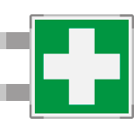 SEME15101BG - segnaletica all.Metal bifacciale Pronto soccorso EN ISO 7010 E003