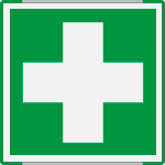 SEME15101GC - segnal. all.Metal mono profilo VERDE Pronto Soccorso EN ISO 7010 E003