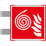 SEME15106BG - segnale alluminio METAL a bandiera bifacciale piu'simbolo 210x210