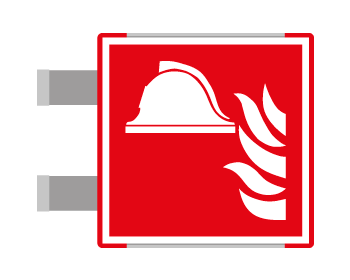 SEME15111BAC - segnal.all.Metal prof.ROSSO bifacciale Presidio Antincendio ENISO 7010