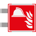 SEME15111BAC - segnal.all.Metal prof.ROSSO bifacciale Presidio Antincendio ENISO 7010