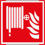 SEME15115AC - segnaletica all.Metal mono prof.ROSSO Lancia antincendio EN ISO 7010