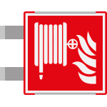 SEME15115BAC - segnal.all.Metal prof.ROSSO bifacciale Lancia Antincendio EN ISO 7010