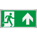 SEME715103N - Segnale all. Metal monofacciale Uscita emergenza alto/dritto ISO 7010