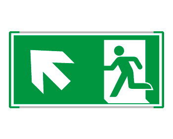 SEME715105NC - Segnale all.Metal monofacc.profilo VERDE Uscita emergenza EN ISO 7010