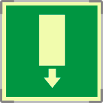 SEML15152A - segnale fotoluminescente in alluminio METAL monofacciale 150x150