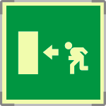 SEML15154G - segnale fotoluminescente in alluminio METAL monofacciale 210x210