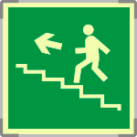 SEML15164A - segnale fotoluminescente in alluminio METAL monofacciale 150x150