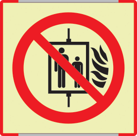 SEMLE1347AC - targa monofacciale fotoluminescente METAL Vietato fumare EN ISO 7010