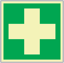 SEMLE15101A - targa monofacciale fotoluminescente METAL Pronto soccorso EN ISO 7010