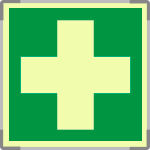 SEMLE15101A - targa monofacciale fotoluminescente METAL Pronto soccorso EN ISO 7010
