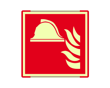 SEMLE15111AC - segnaletica all.Metal profilo ROSSO mono simb.luminesc.Presidio Antinc