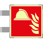 SEMLE15111BG - targa bifacciale fotoluminescente METAL Presidio antincendio ENISO7010