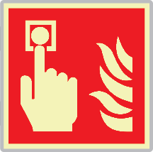 SEMLE15117G - segnale luminescente Metal monofacciale Pulsante Antincendio ISO 7010