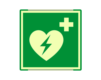 SEMLE15156GC - segnal. all.Metal mono luminescente profilo VERDE DAE EN ISO 7010