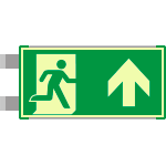 SEMLE715103BNC - segnaletica all.Metal VERDE bifacciale luminescente EN ISO 7010
