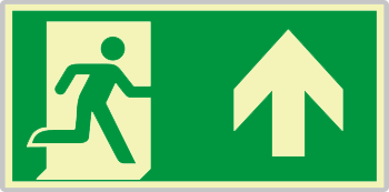 SEMLE715103N - Segnale all. Metal monofacciale luminescente Usc.Emrgenza sx ISO 7010