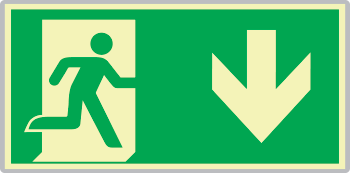 SEMLE715104N - Segnale all. Metal monofacciale luminescente Usc.Emrgenza sx ISO 7010