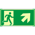 SEMLE715106NC - Segnale all.Metal mono luminescente prof.VERDE Usc.Emerg. EN ISO 7010