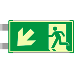 SEMLE715107BNC - segnaletica all.Metal VERDE bifacciale luminescente EN ISO 7010