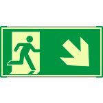 SEMLE715108MC - Segnale all.Metal mono luminescente prof.VERDE Usc.Emerg. EN ISO 7010