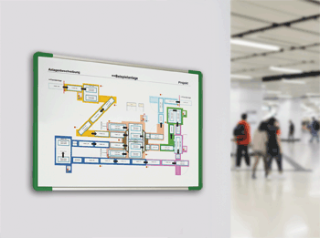 SEMPC - segnale in alluminio METAL per planimetrie formato A3 profilo VERDE