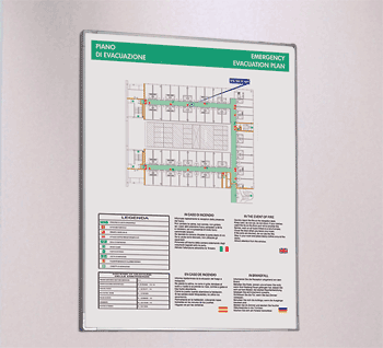 SEMPST - segnale in alluminio METAL per planimetrie 297X420 (A3)+ GRAFICA