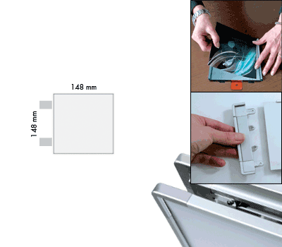 SEMS1515BW - segnale alluminio METALSIGN a bandiera bifacciale colore BIANCO