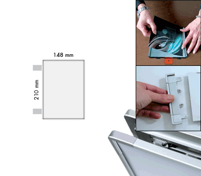 SEMS2115BW - segnale alluminio METALSIGN a bandiera bifacciale colore BIANCO