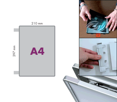 SEMS2921B - segnale alluminio METALSIGN a bandiera bifacciale 210x297 neutro