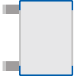 SEMS2921BBS - segnale alluminio METALSIGN a bandiera bifacciale colore BLU